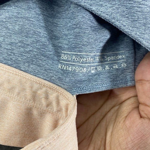 Outdoor Voices Slashback Crop Top Small Sports Bra Lake Dove Rose Colorblock - Picture 8 of 10